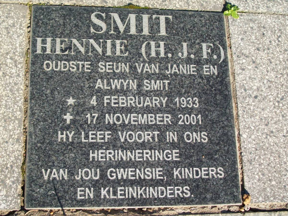 SMIT H.J.F. 1933-2001