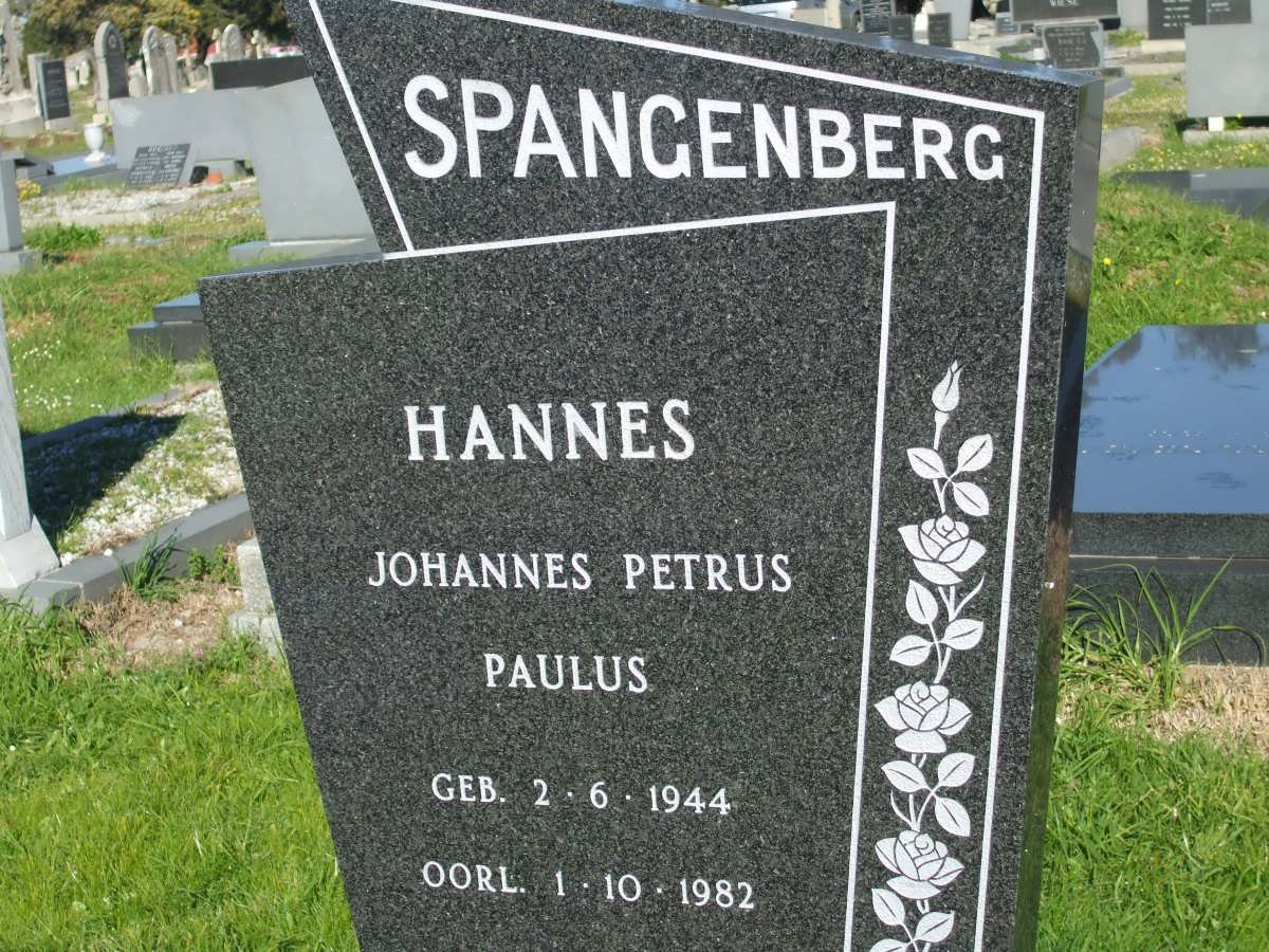 SPANGENBERG Johannes Petrus Paulus 1944-1982