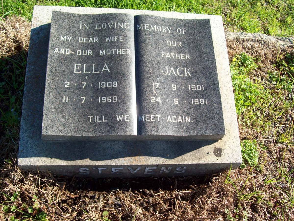 STEVENS Jack 1901-1981 &amp; Ella 1908-1969