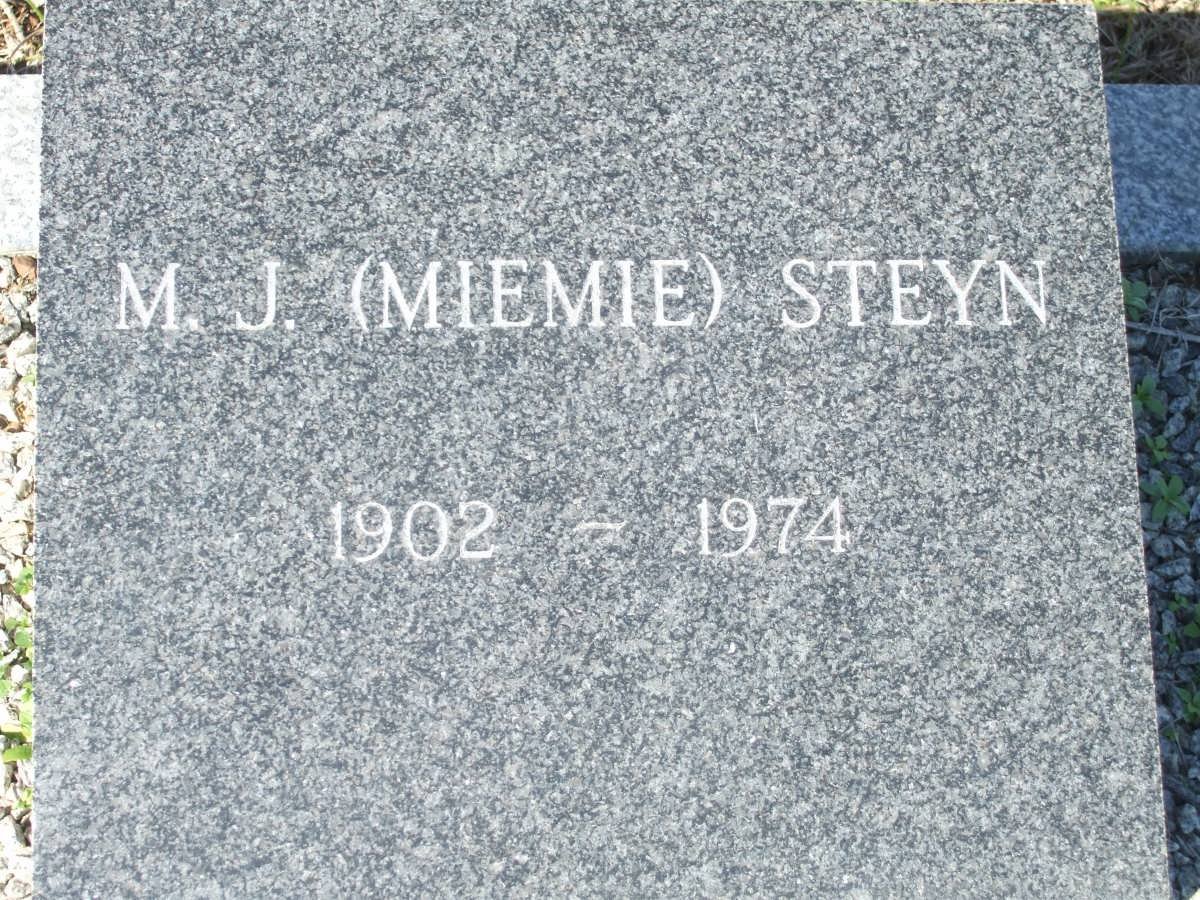 STEYN M.J. 1902-1974
