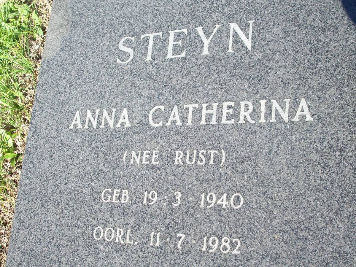 STEYN Anna Catherina nee RUST 1940-1982