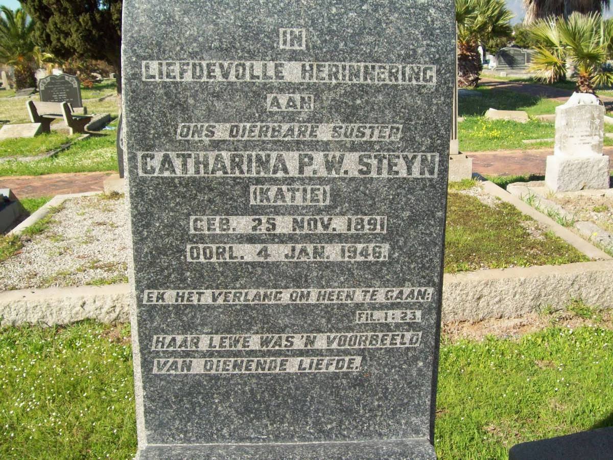 STEYN Catharina P.W. 1891-1946