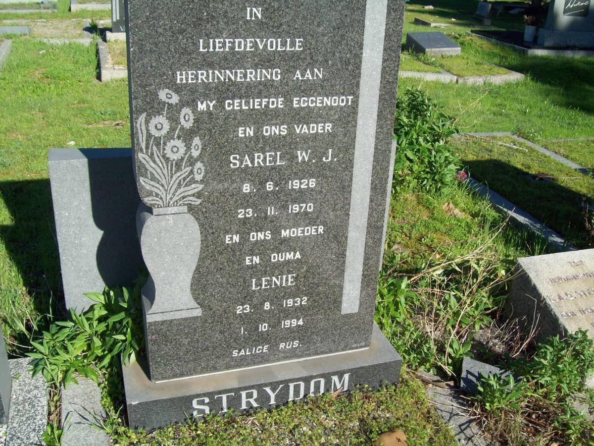 STRYDOM Sarel W.J. 1926-1970 &amp; Lenie 1932-1994