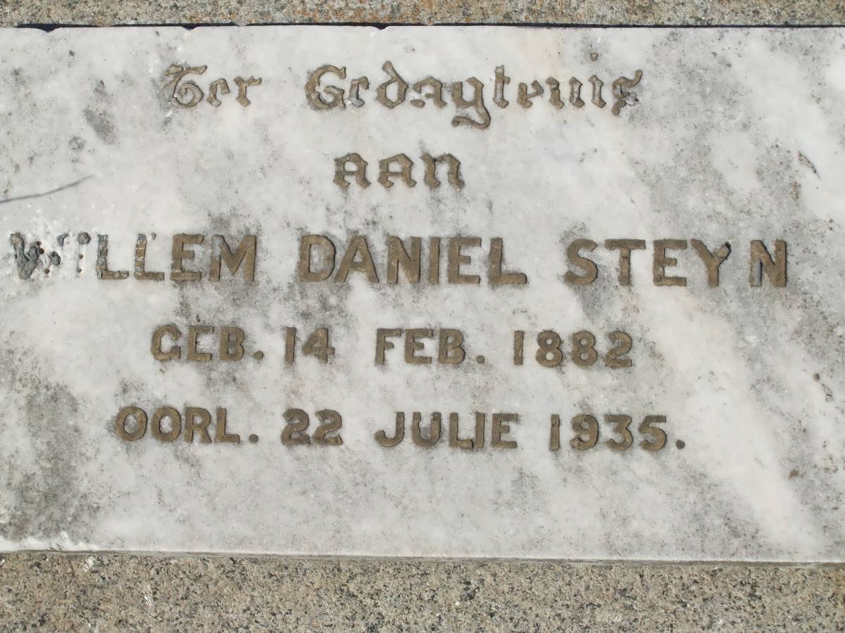 STEYN Willem Daniel 1882-1935