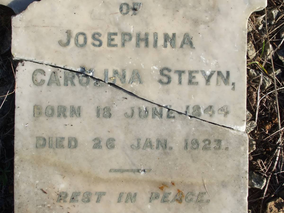 STEYN Josephina Carolina 1844-1923
