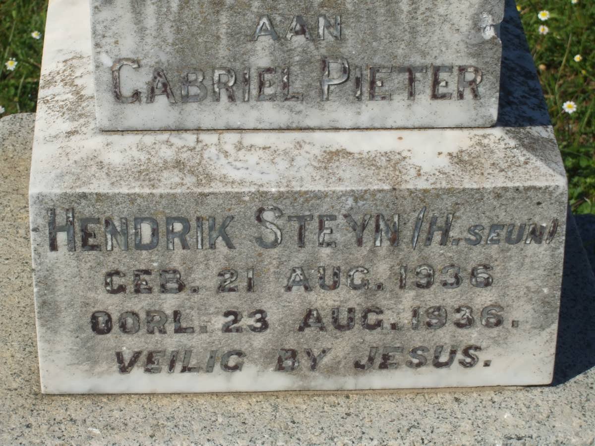 STEYN Gabriel Pieter Hendrik 1936-1936