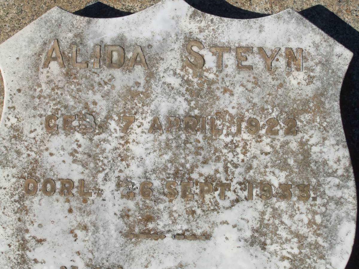 STEYN Alida 1922-1933