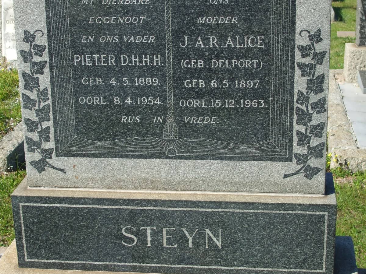 STEYN D.H.H.H. 1899-1954 &amp; J.A.R. DELPORT 1897-1963