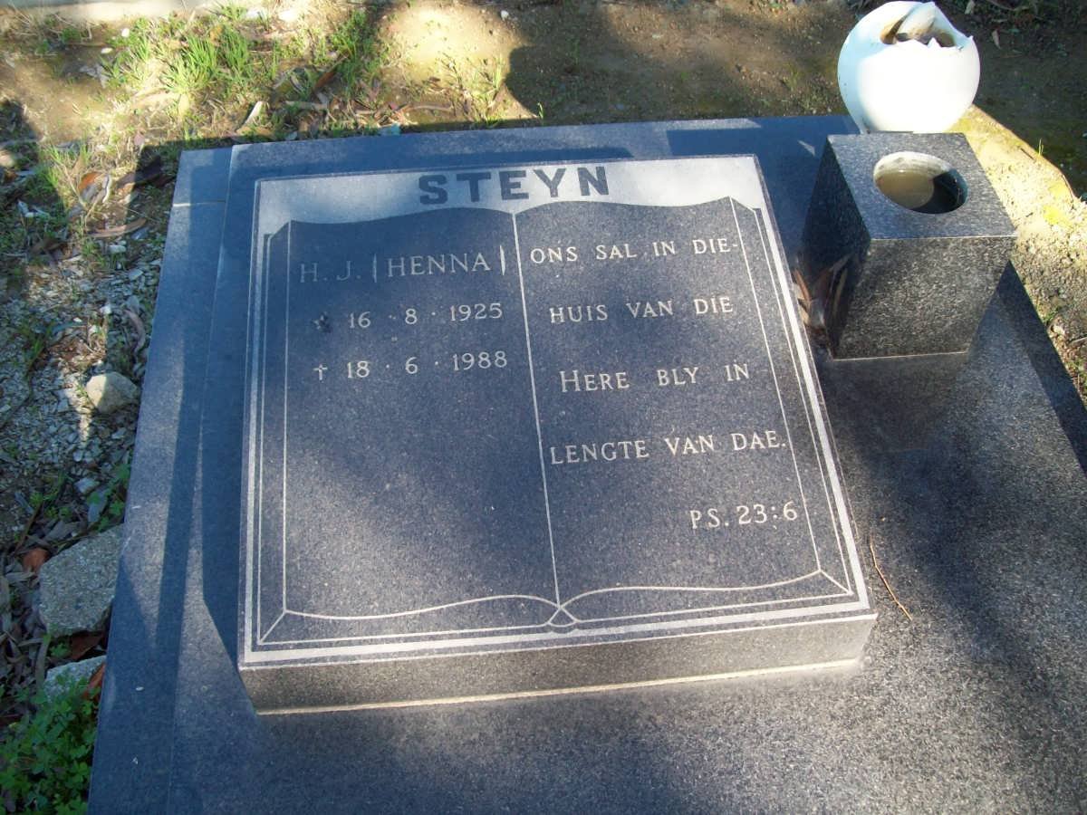 STEYN H.J. 1825-1988