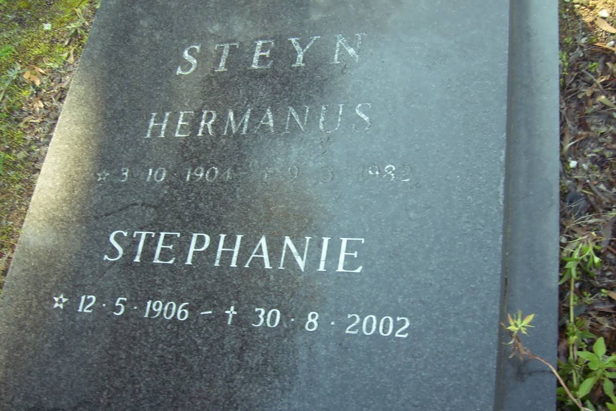 STEYN Hermanus 1904-1982 &amp; Stephanie 1906-2002