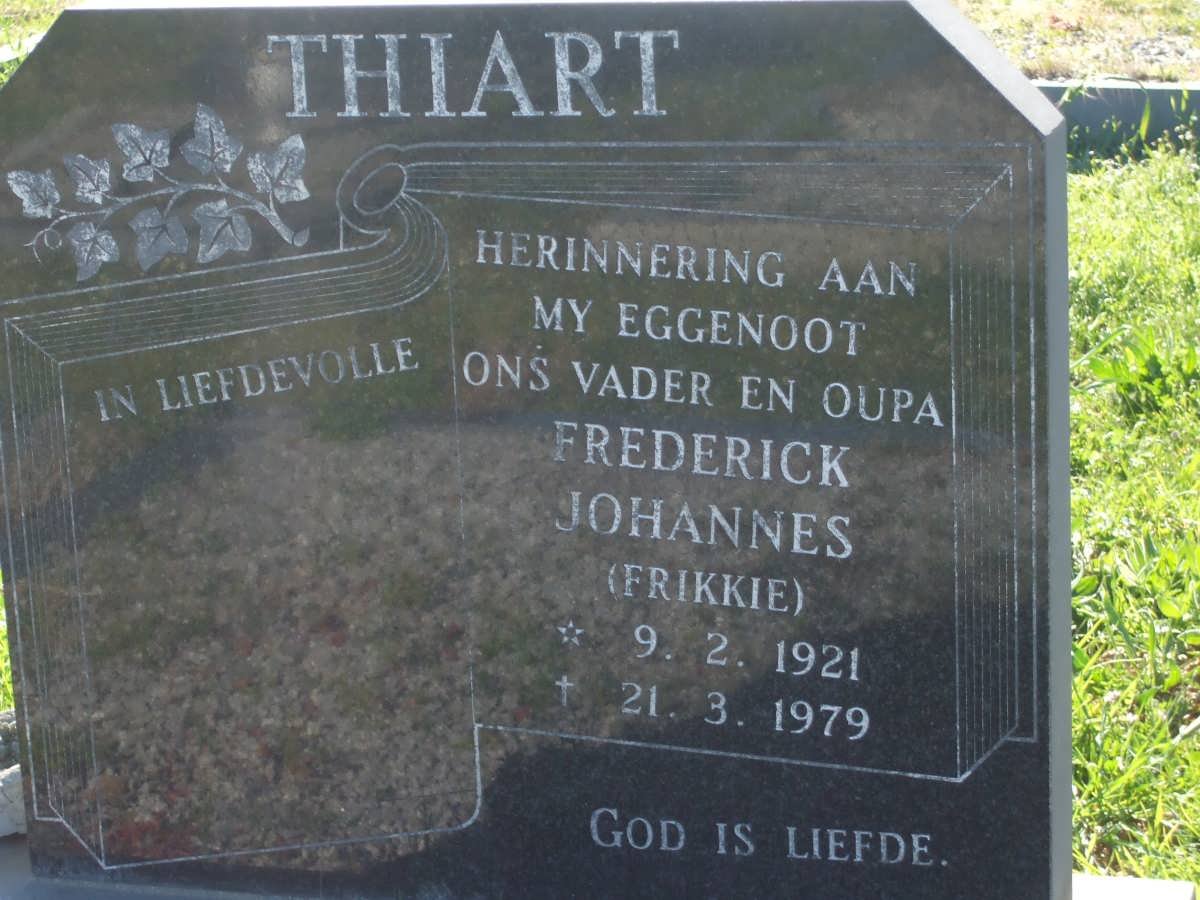 THIART Frederick Johannes 1921-1979