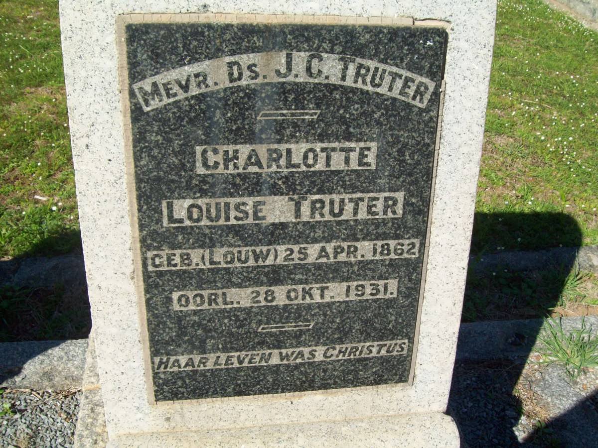 TRUTER Charlotte Louise 1862-1931
