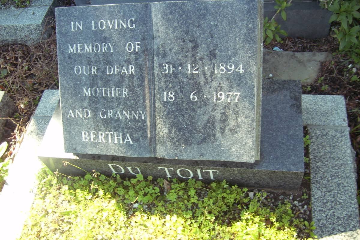 TOIT Bertha, du 1894-1977