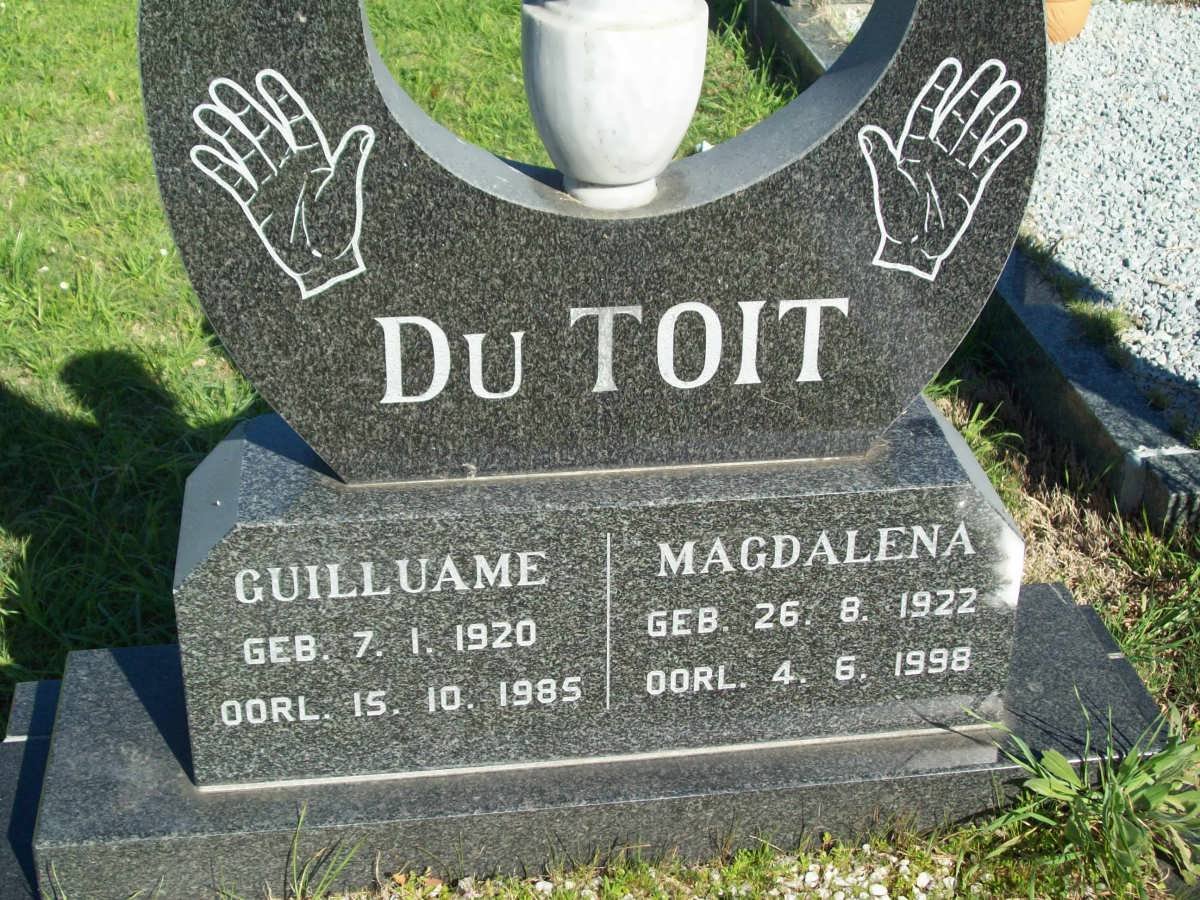 TOIT Guilluame, du 1920-1985 &amp; Magdalena 1922-1998