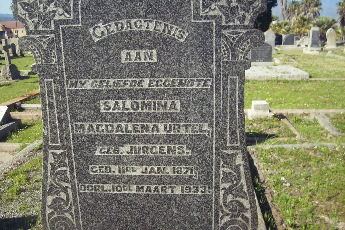 URTEL Salomina Magdalena nee JURGENS 1871-1933