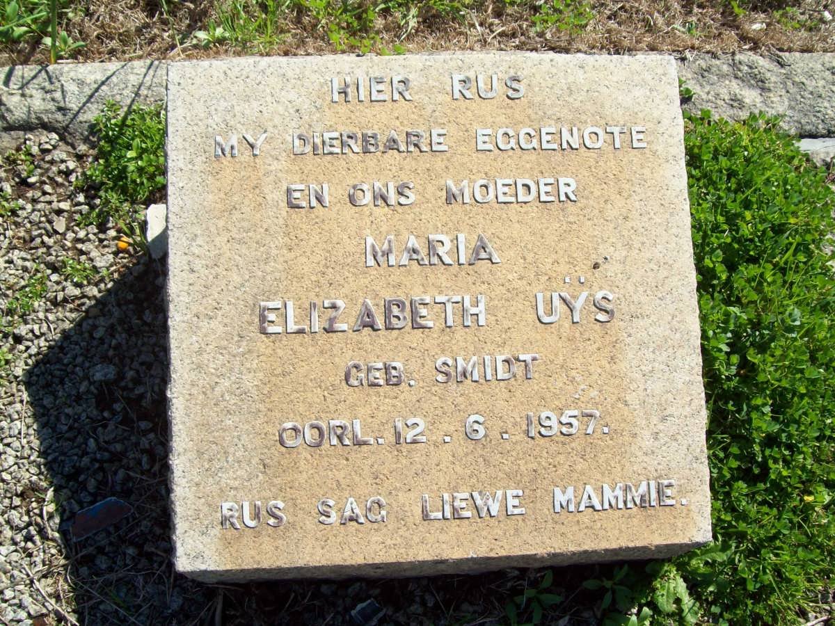 UYS Maria Elizabeth nee SMIDT -1957