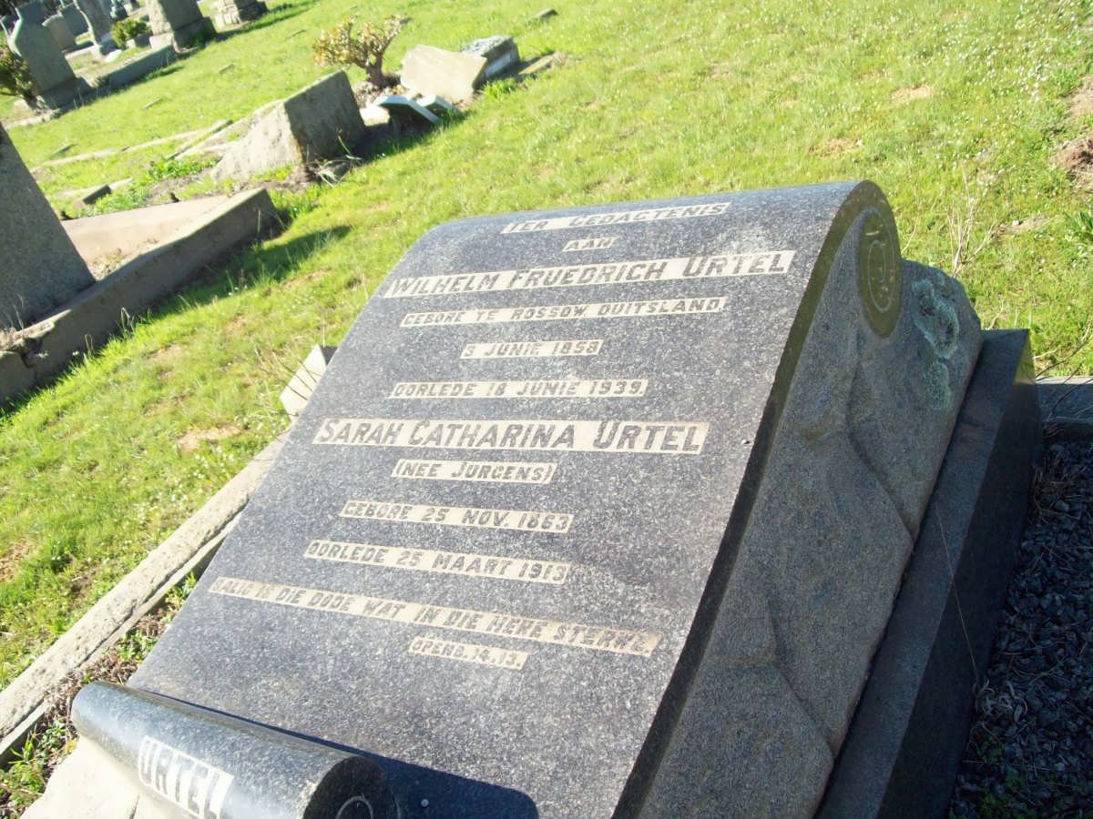 URTEL Wilhelm Freudrich 1858-1939 &amp; Sarah Catharina JURGENS 1863-1913