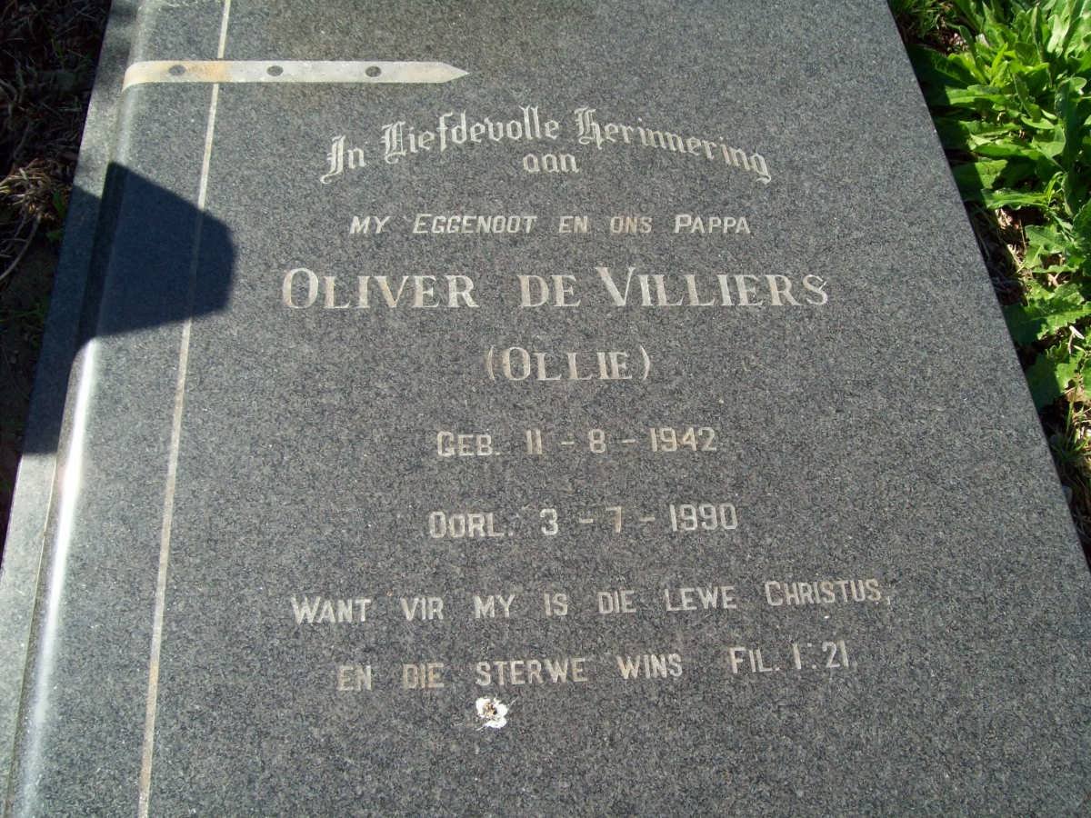 VILLIERS Oliver, de 1942-1990