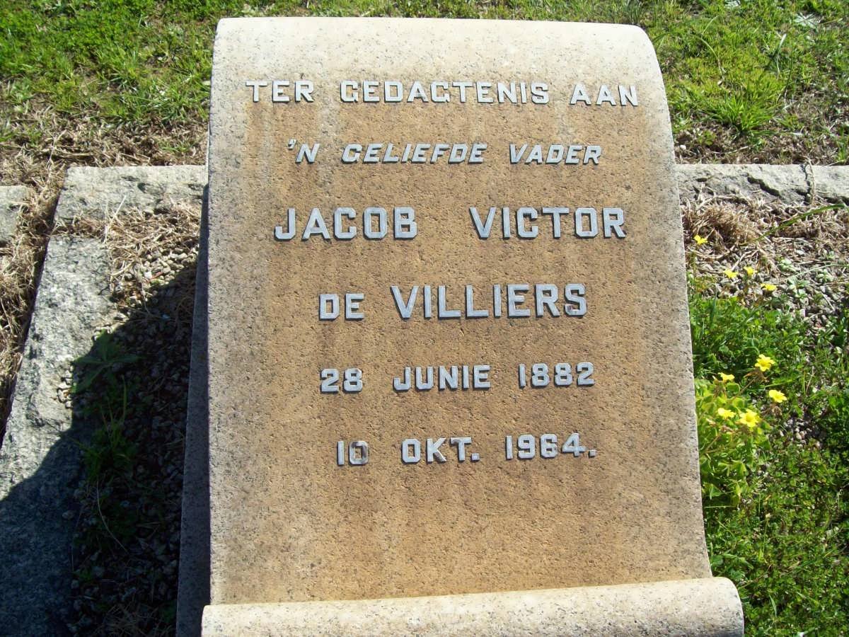 VILLIERS Jacob Victor, de 1882-1964