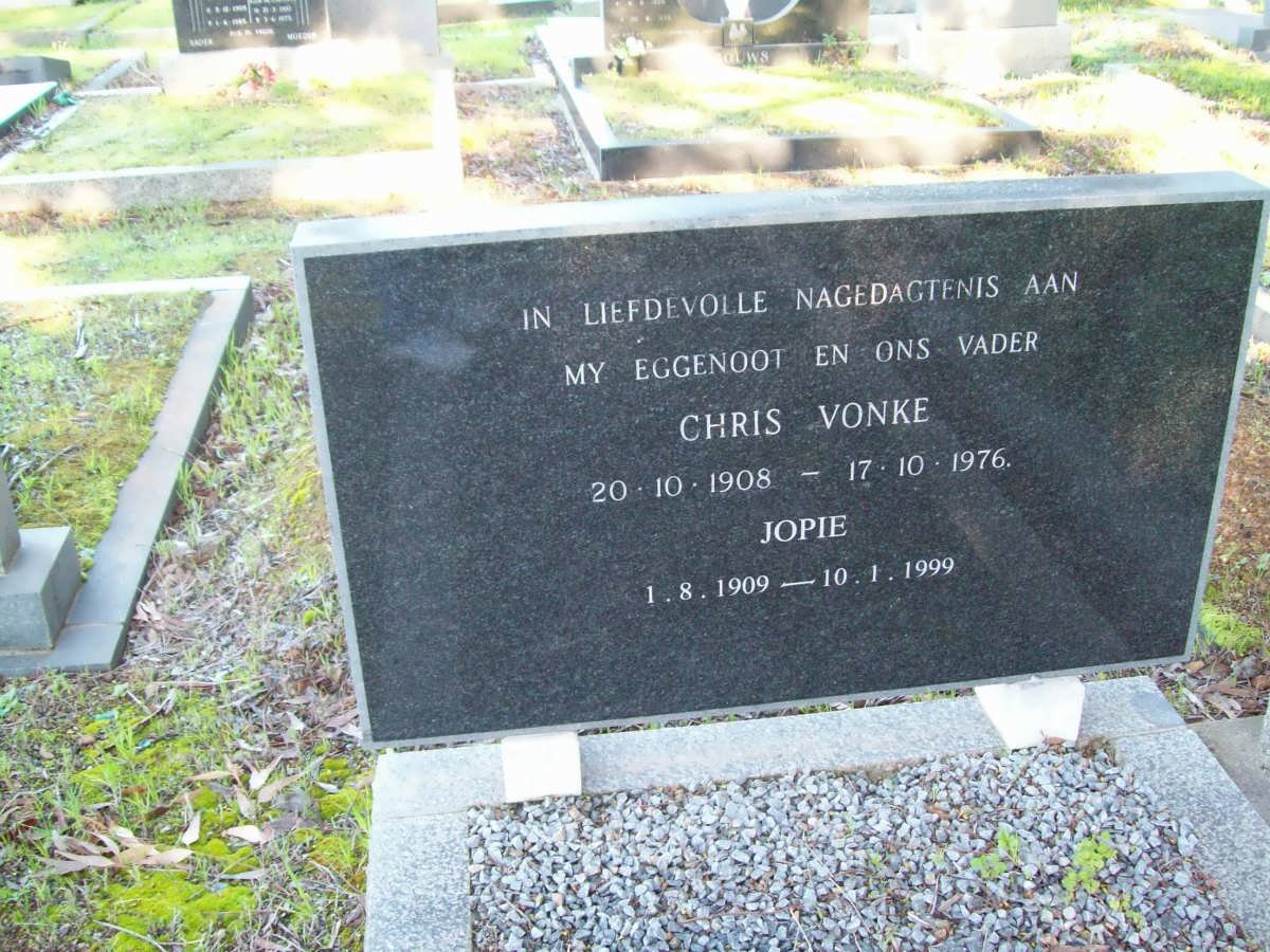 VONKE Chris 1908-1976 :: ? Jopie 1909-1999