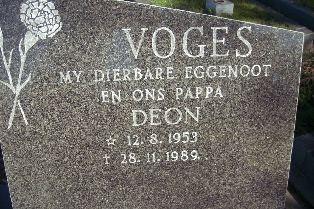 VOGES Deon 1953-1989