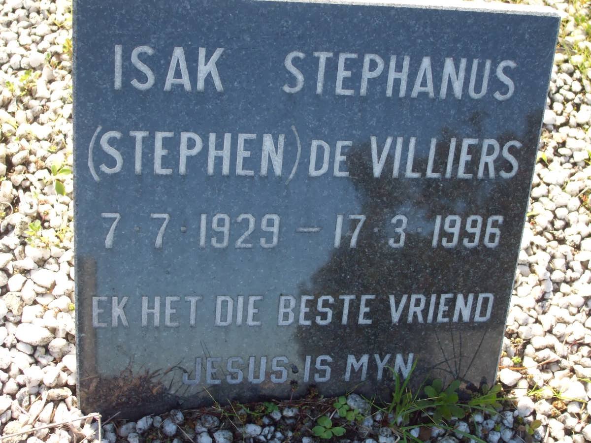 VILLIERS Isak Stephanus, de 1929-1996