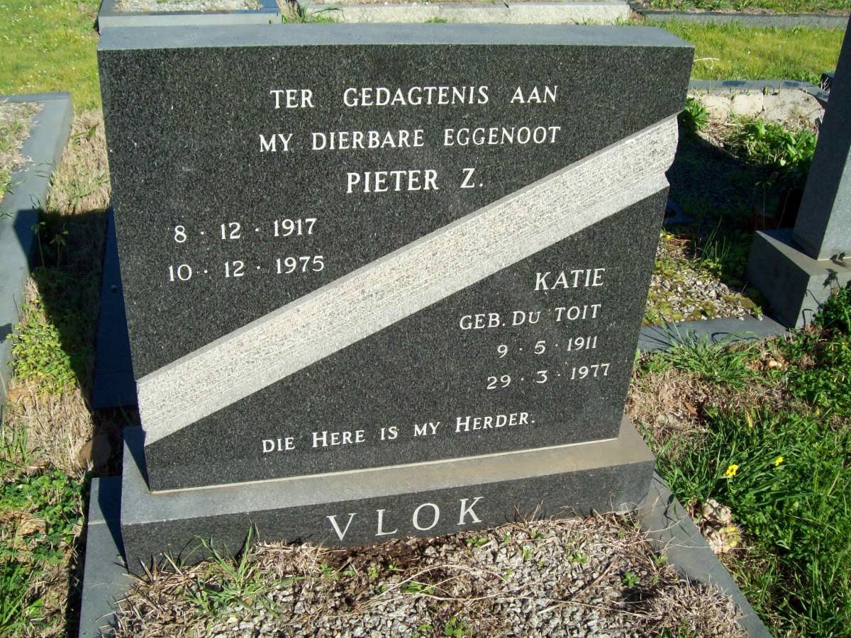 VLOK Pieter Z. 1917-1975 &amp; Katie DU TOIT 1911-1977