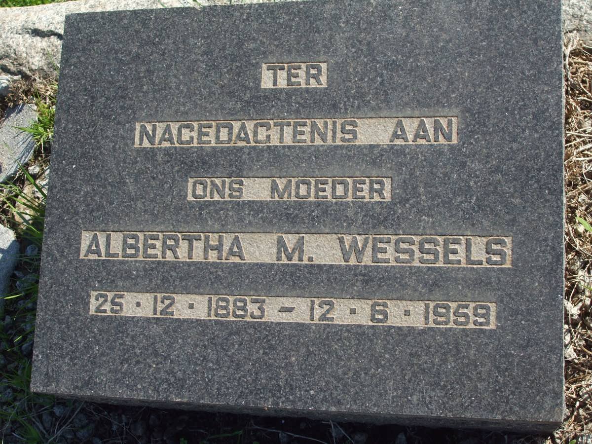 WESSELS Albertha M. 1883-1959