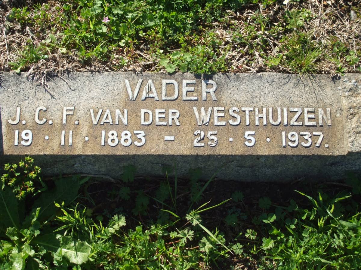 WESTHUIZEN J.C.F., van der 1883-1937