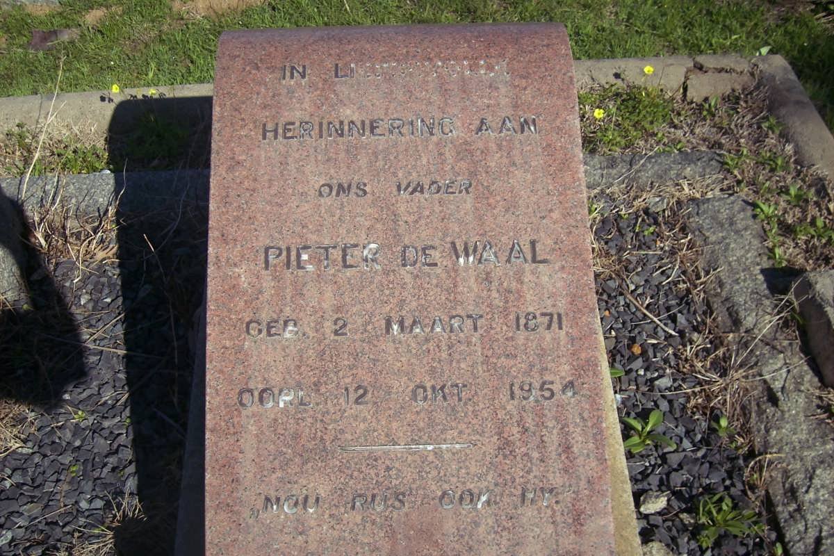 WAAL Pieter, de 1871-1954