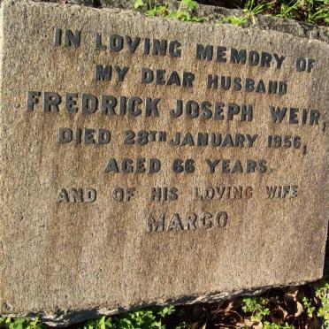 WEIR Fredrick Joseph -1956 &amp; Margo