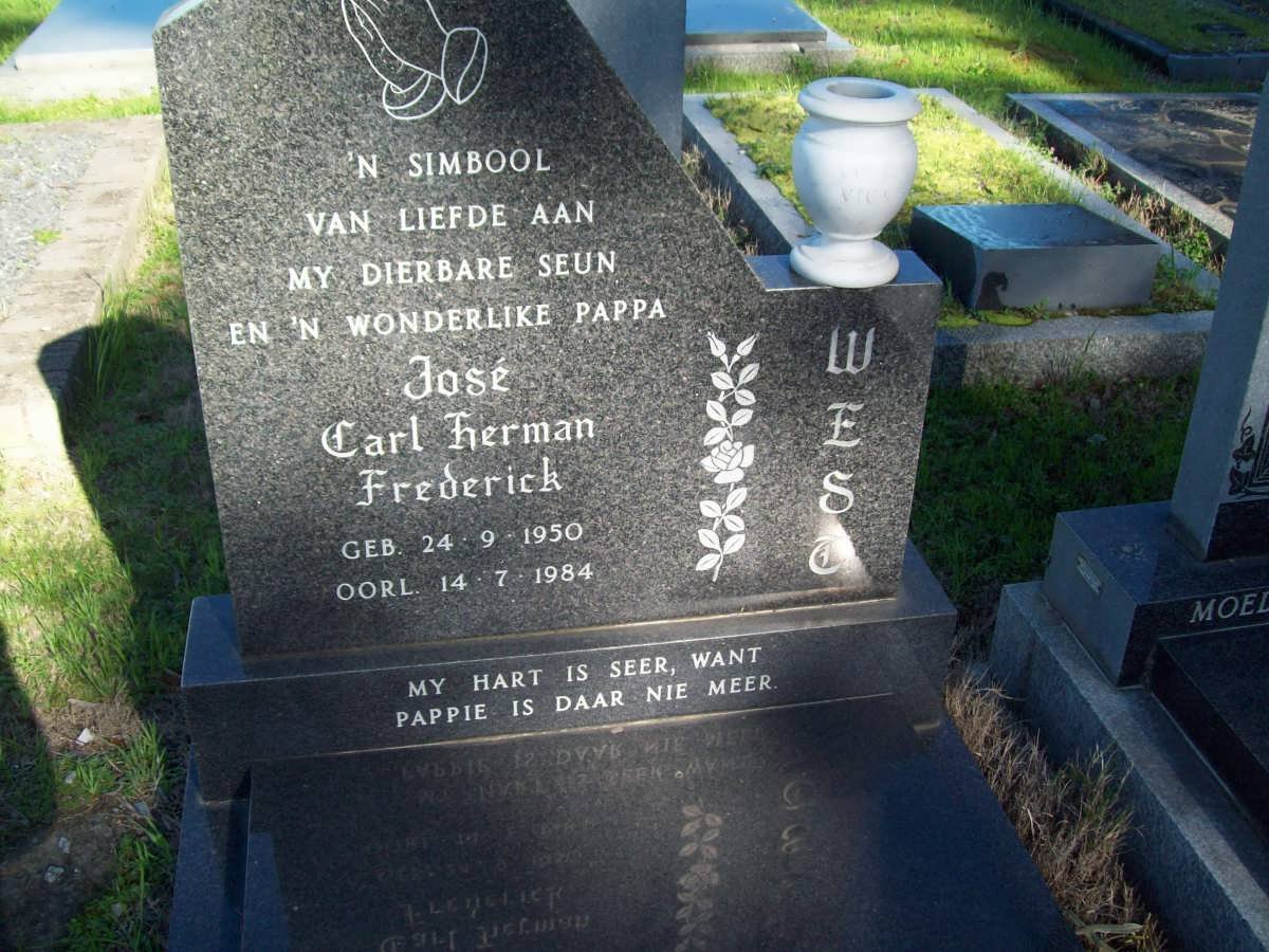 WEST José Carl Herman Frederick 1950-1984