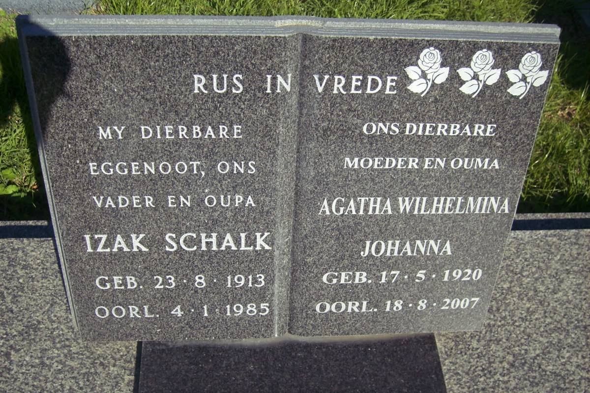 WESTHUIZEN Izak Schalk, van der 1913-1985 &amp; Agatha Wilhelmina Johanna 1920-2007