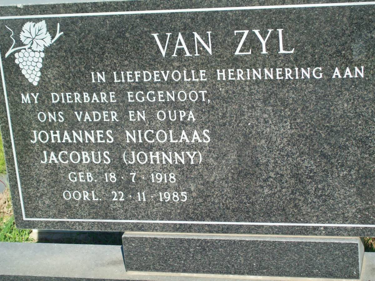 ZYL Johannes Nicolaas Jacobus, van 1918-1985